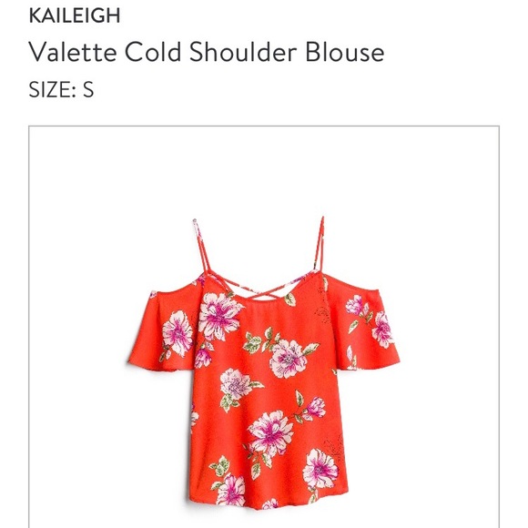 kaileigh valette cold shoulder blouse